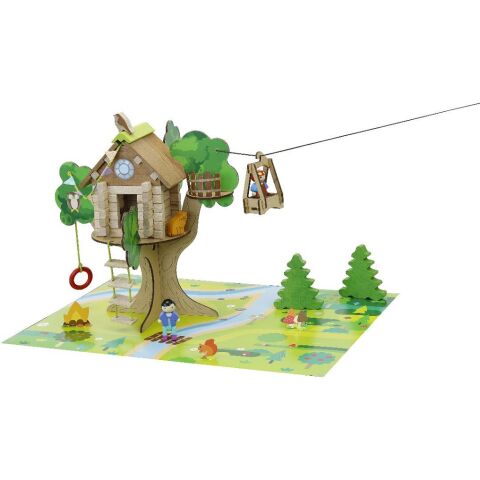 Jeujura 70 Pieces Wooden Building Set Tree House