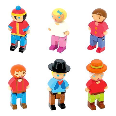 Jeujura Wooden figures for kits 6 pcs