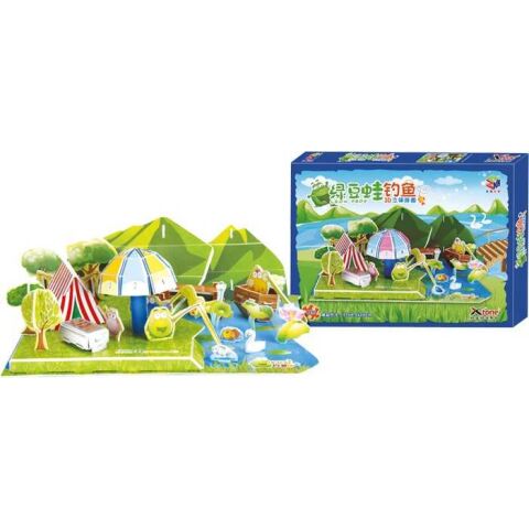 small foot Three-layer foam 3D puzzle frog pond