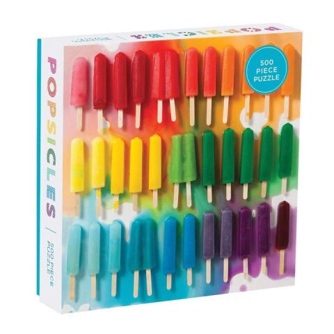 Galison Puzzle Rainbow Popsicles 500 pieces