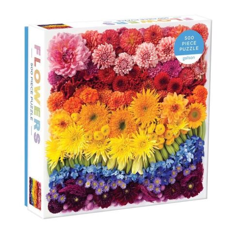 Galison Puzzle Rainbow Flowers 500 pieces