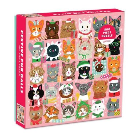 Galison Puzzle Festive cats 500 pieces