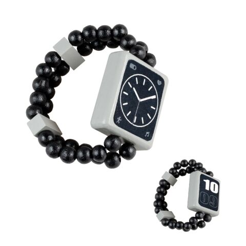 Detoa Wooden double-sided watch black