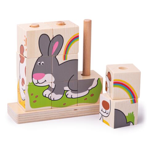 Bigjigs Baby Stacking Animal Cubes
