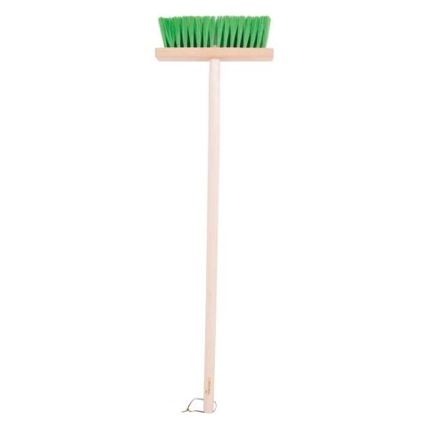 Bigjigs Toys Long Handled Garden Broom Green