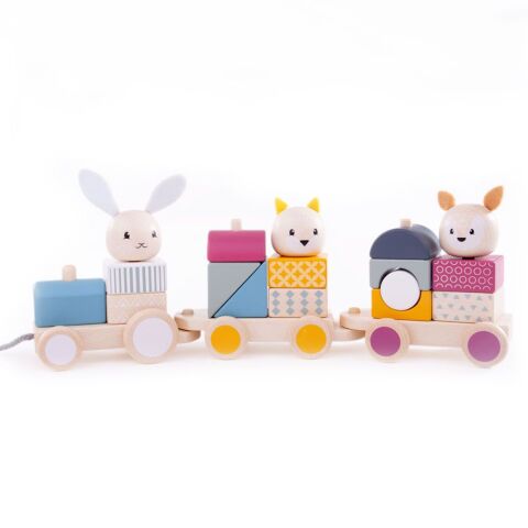 Bigjigs Baby Wooden train with animals