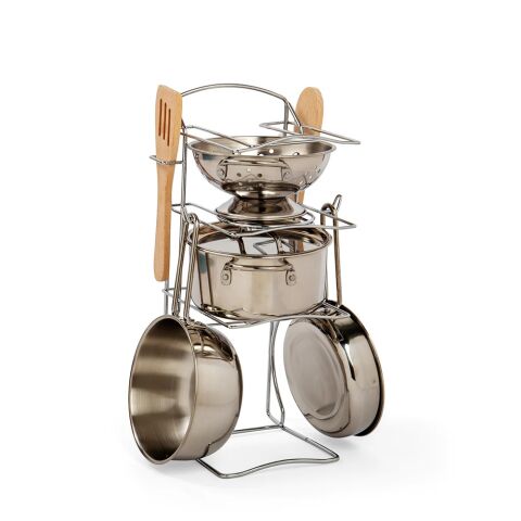 Bigjigs Toys Pot rack 8 pieces
