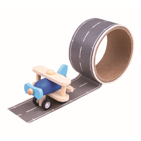 Bigjigs Toys Duct tape runway with plane