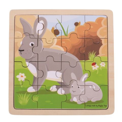 Bigjigs Toys Rabbit and Rabbit Puzzle