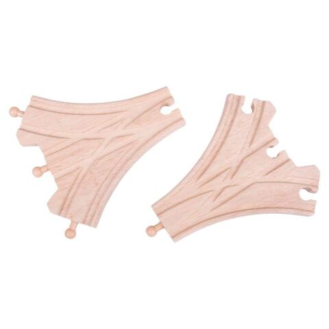 Bigjigs Rail Wooden tracks three-way switch 2pcs
