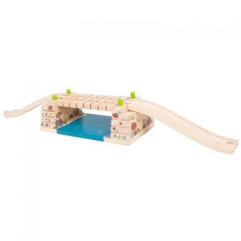 Bigjigs Rail Swinging bridge over the river