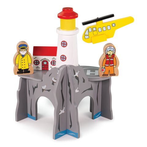 Bigjigs Rail Tunnel with lighthouse and heliport