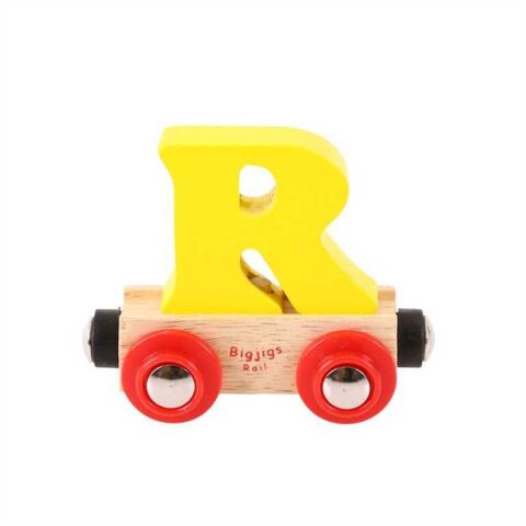 Bigjigs Rail Wagon Wooden Train Track - Letter R