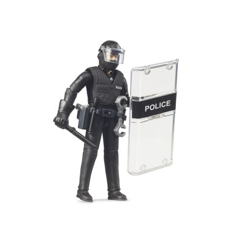 Bruder BWORLD Policeman in heavy uniform figurine