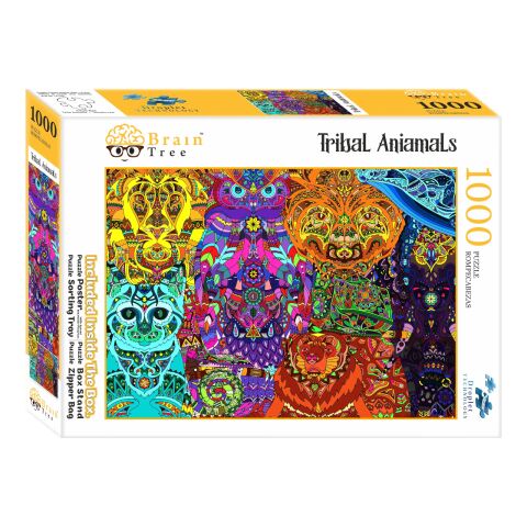 Brain Tree Puzzle Tribal Animals 1000 pieces