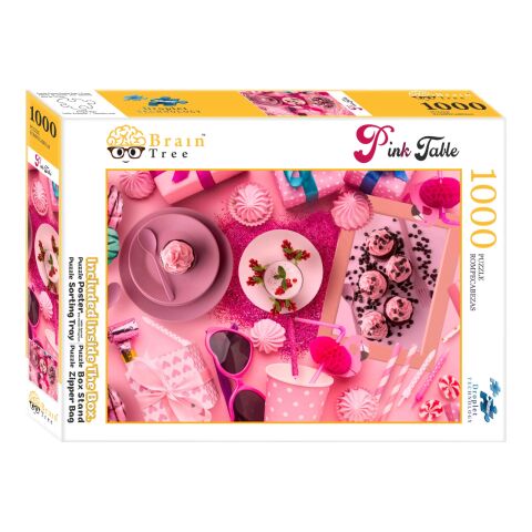 Brain Tree Puzzle Pink Placed 1000 pieces