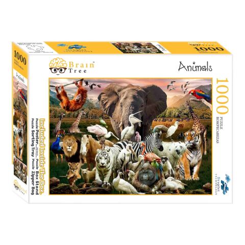 Brain Tree Puzzle Animals 1000 pieces