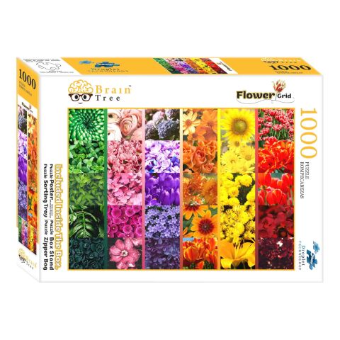 Brain Tree Puzzle Tiles with flowers 1000 pieces