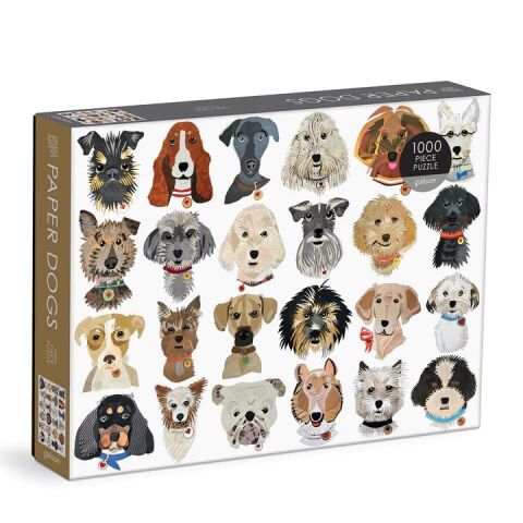 Galison Paper Dogs Puzzle 1000 pieces