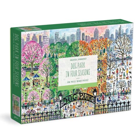 Galison Wooden Puzzle Dog Park 4 Seasons 250 pieces
