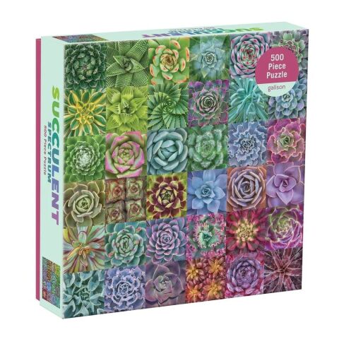 Galison Puzzle Colored Succulents 500 pieces