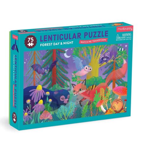 Mudpuppy Puzzle Lenticular with effect Forest by day, by night 75 pieces