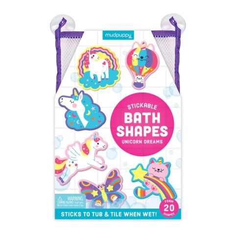 Mudpuppy Stick-on foam shapes for bath Unicorn Dreams