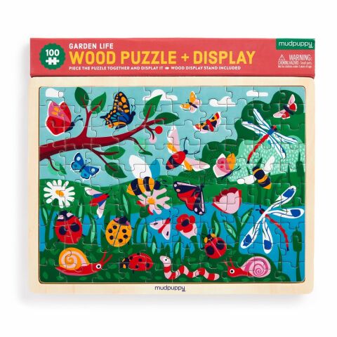 Mudpuppy Wooden Puzzle Garden Life 100 pieces