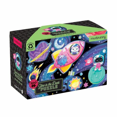 Mudpuppy Puzzle Space Dreams - glow in the dark 100 pieces