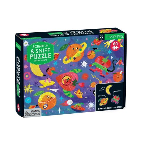 Mudpuppy Puzzle Space fruit with scent 60 pieces
