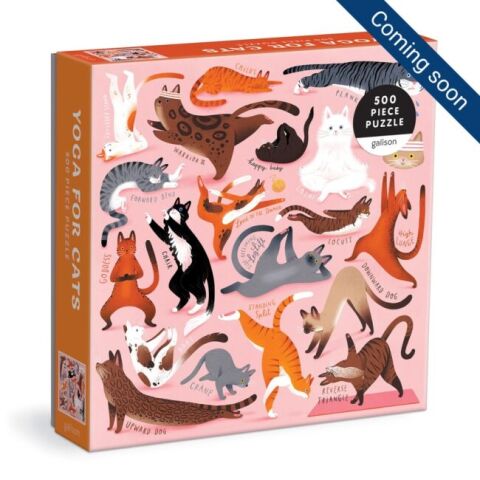 Galison Puzzle Yoga for cats 500 pieces