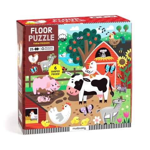 Mudpuppy Floor Puzzle Farm Friends 25 pieces