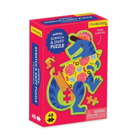 Mudpuppy Puzzle Pizzasaurus 48 pieces with scent