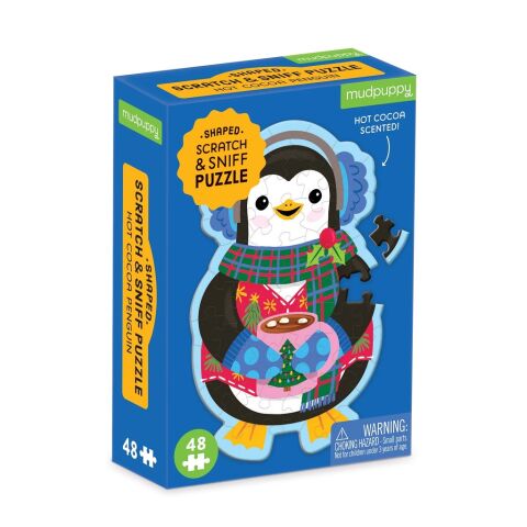 Mudpuppy Puzzle Penguin with the smell of hot cocoa 48 pieces