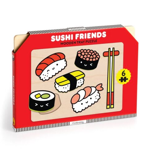 Mudpuppy Wooden Puzzle Friends Sushi