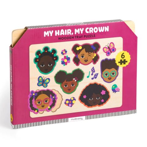 Mudpuppy Wooden Puzzle My hair, my crown