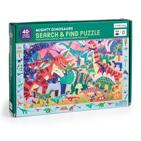 Mudpuppy Puzzle Majestic Dinosaurs 64 pieces