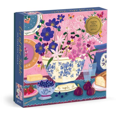 Galison Foil Puzzle Joy Laforme The Art of Dining 500 pieces