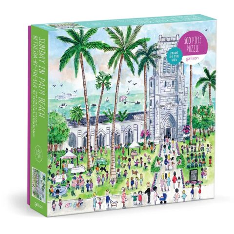 Galison Puzzle Michael Storrings Sunday in Palm Beach 500 pieces