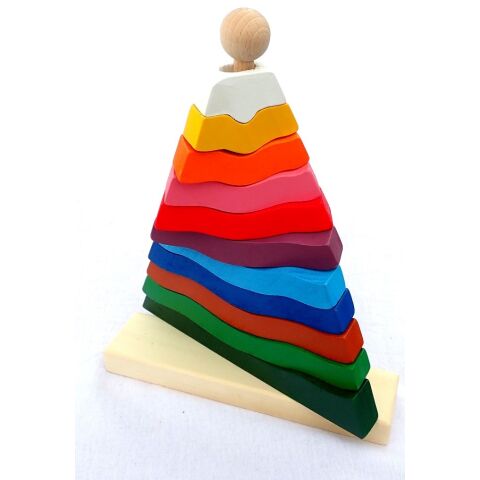 Fauna wooden pyramid color differentiation