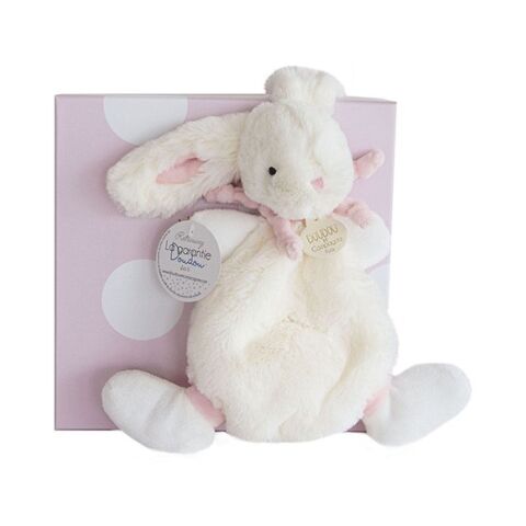 Doudou Gift Set - Plush Rabbit Pink 26 cm
