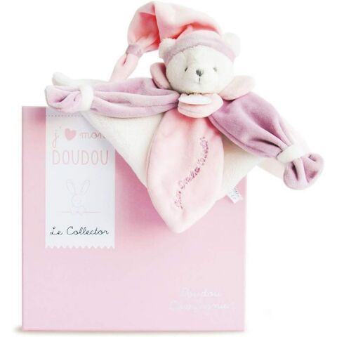 Doudou Gift set - Comfort Blanket Pink Teddy Bear 24 cm