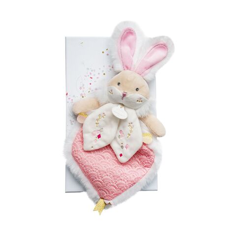 Doudou Gift set - Toy pink friend rabbit 24 cm
