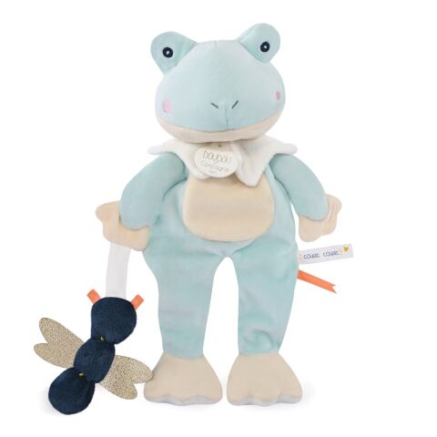 Doudou Gift set - plush toy frog with dragonfly 27 cm