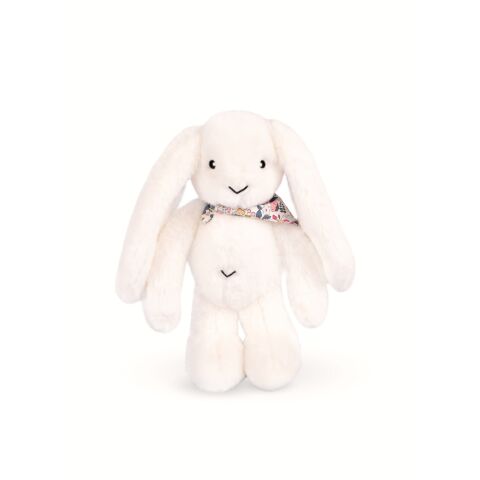 Doudou Plush Rabbit with scarf white 35 cm