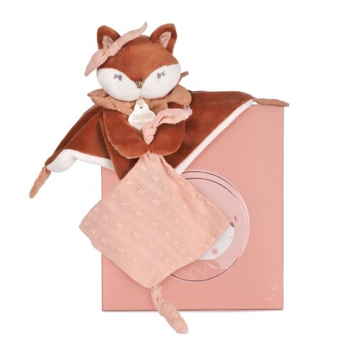 Doudou Gift Set Plush Fox Mina with Pacifier Clip 20 cm