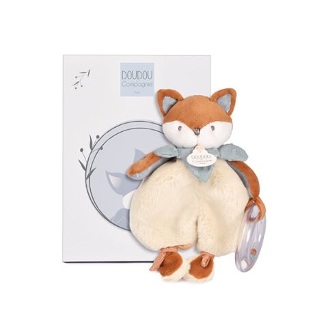 Doudou Gift Set Plush Fox Timo with Rattle 18 cm