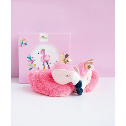 Doudou Gift set - First flamingo booties set 0-6 months