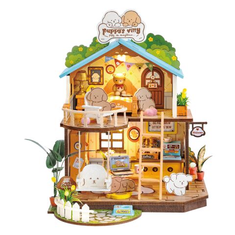 RoboTime 3D wooden jigsaw puzzle Miniature house Puppy house