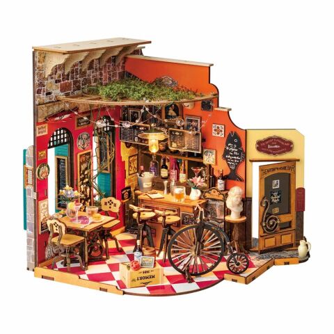 RoboTime 3D wooden jigsaw puzzle Miniature house Bar and bistro Cheers